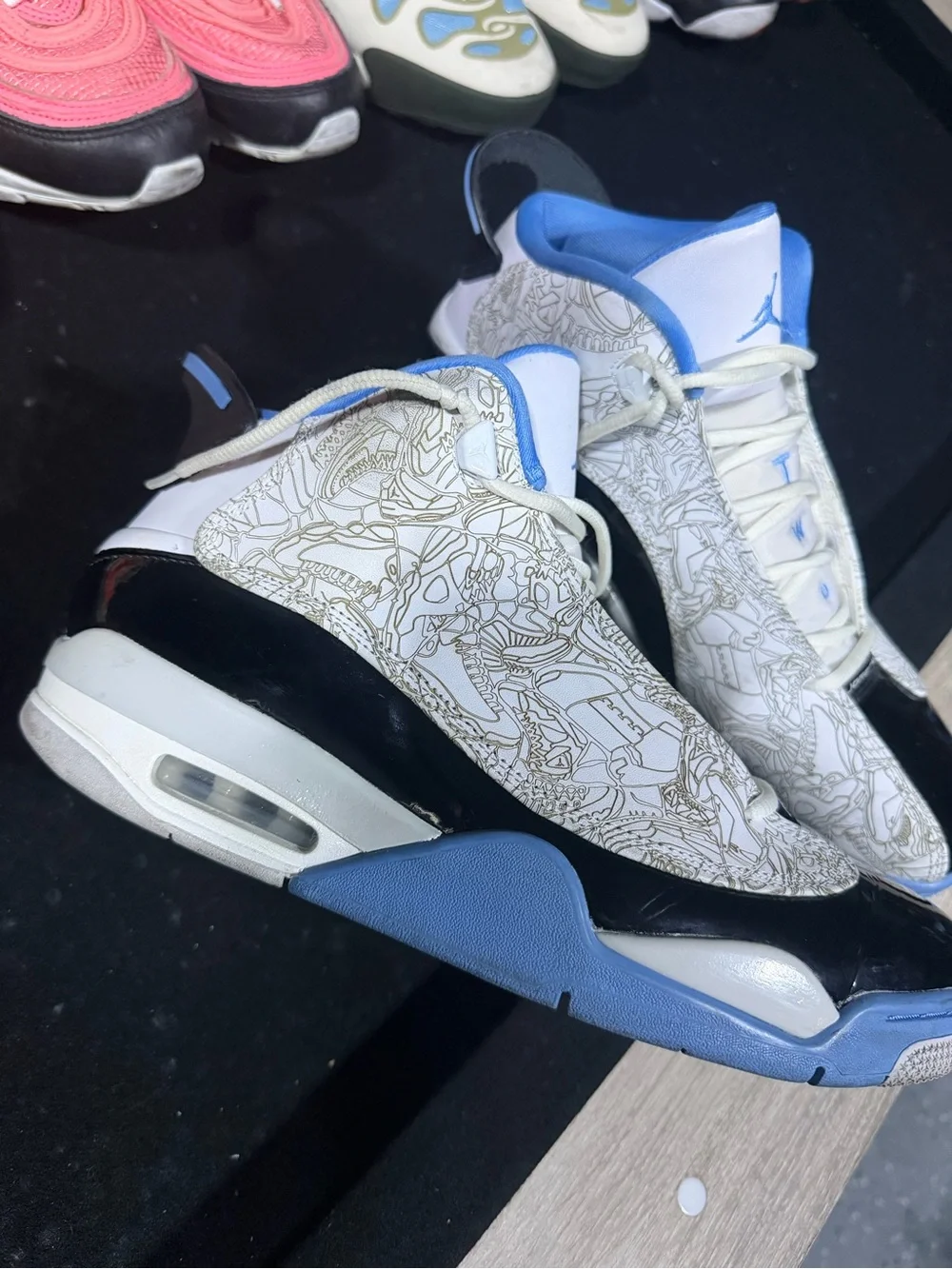 Jordan Dub Zero ‘Legend Blue’ Laser White Black Blue 11.5